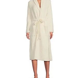 Barefoot Dreams CozyChic Lite Ribbed Robe Ivory Size 2 Soft Luxury Loungewear